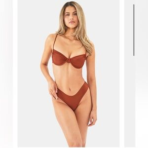 NYUD Swim Set: Sloane Top and Arlo Bottom Bikini in Spice